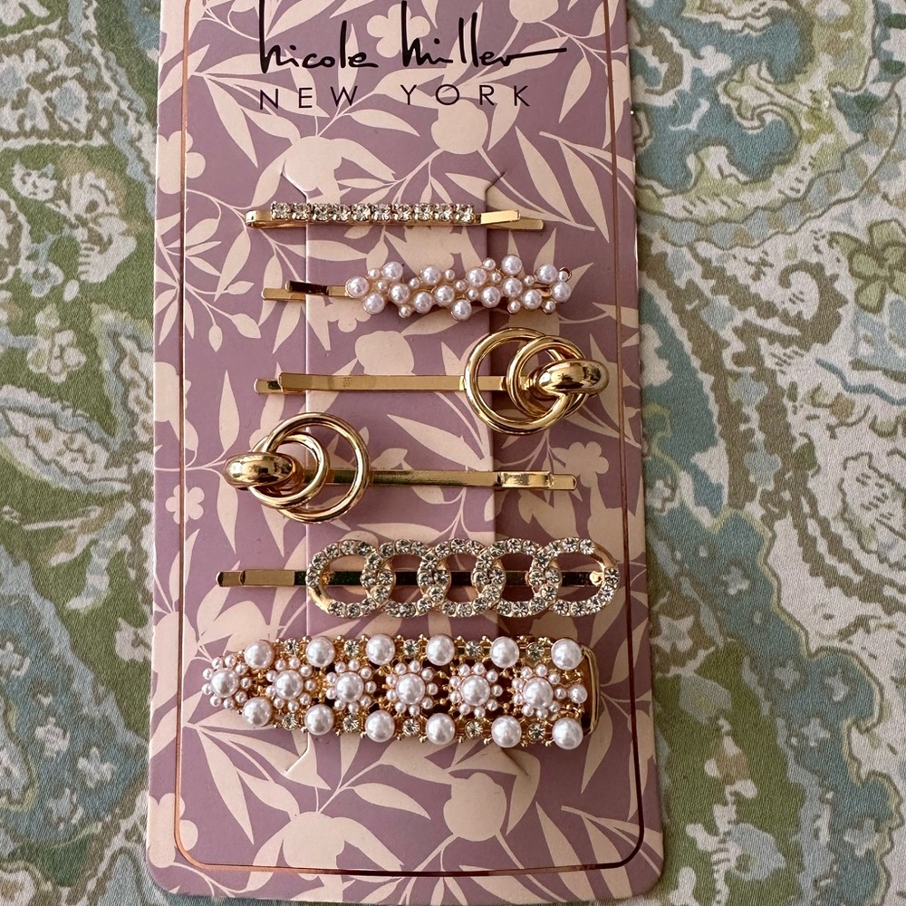 ✨ BRAND NEW Nicole Miller Hair Pin Barrette, Clip Set!✨